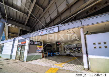 日本の横浜都市景観 東急電鉄 東白楽駅など望む 日本の横浜都市景観 東急電鉄 東白楽駅など望む 125902421