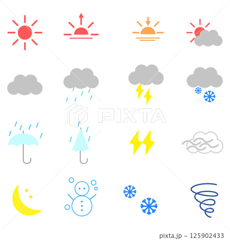 天気予報セット カラー 天気予報セット カラー 125902433