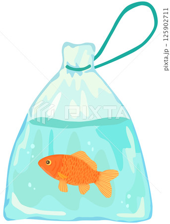 金魚すくい 和金 ベクター素材 125902711