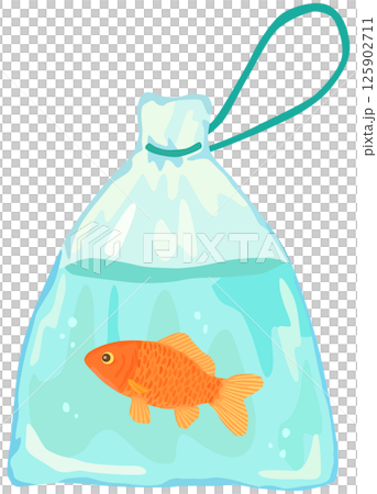 金魚すくい 和金 ベクター素材 125902711