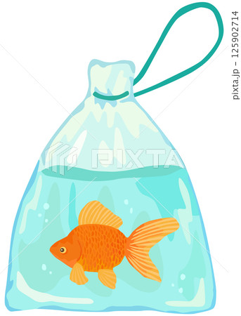 金魚すくい 琉金 ベクター素材 125902714
