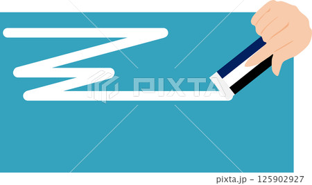 消しゴムで消すグラフィック素材イラスト(忘却)のイラスト素材 [125902927] - PIXTA