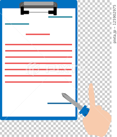 檢查圖形材料插圖 125902975
