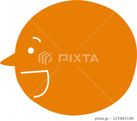 cute doodle minimal hand draw speech bubble balloon orange color with facial expression, text box think speak talk banner, flat design png illustration 125903190