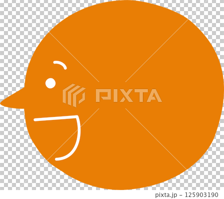 cute doodle minimal hand draw speech bubble balloon orange color with facial expression, text box think speak talk banner, flat design png illustration 125903190