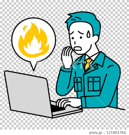 一名男員工（手持筆記型電腦）被社群網路上的辱罵搞糊塗了 125903768