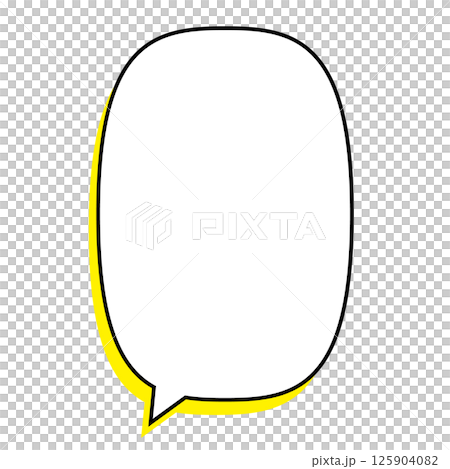 Simple speech bubble illustration, vertical 125904082