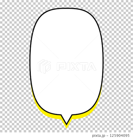 Simple speech bubble illustration, vertical 125904095