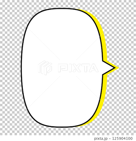 シンプルな吹き出しのイラスト 縦長 シンプルな吹き出しのイラスト 縦長 125904100