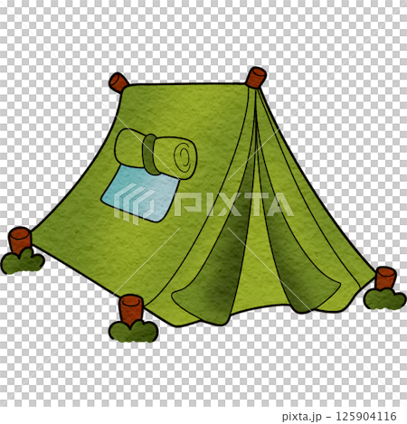 The illustration of a tent 125904116