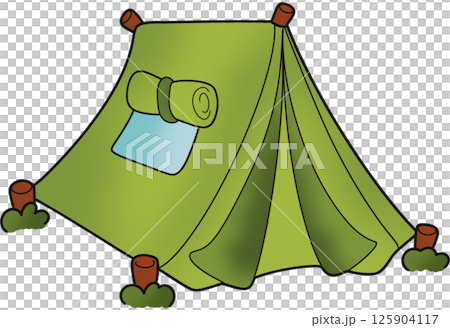 The illustration of a tent 125904117