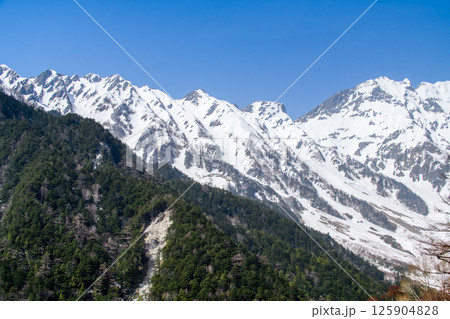 Kamikochi, It is a remote mountainous highland valley within the Hida Mountains range, in the western region of Nagano Prefecture, Japan. 125904828
