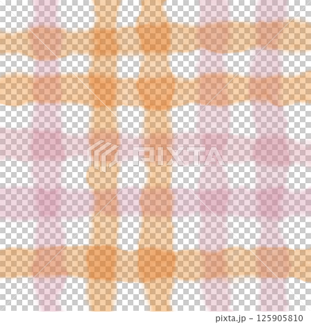 Pink Orange Plaid Gingham Check Hand Drawn Background Pattern Overlay Pink Orange Plaid Gingham Check Hand Drawn Background Pattern Overlay 125905810