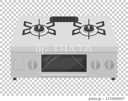 斜め上から見たガスコンロのイラスト 斜め上から見たガスコンロのイラスト 125906007
