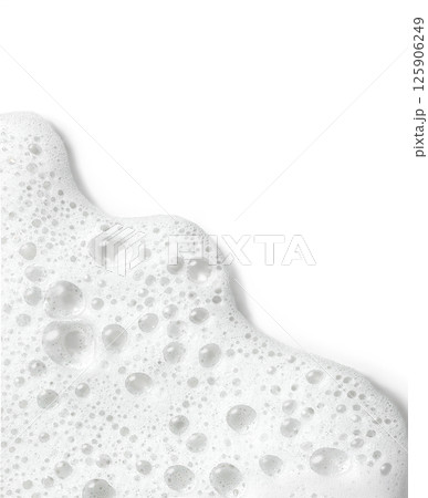 Soap Bubbles on a white surface of soapy detergent water texture 125906249