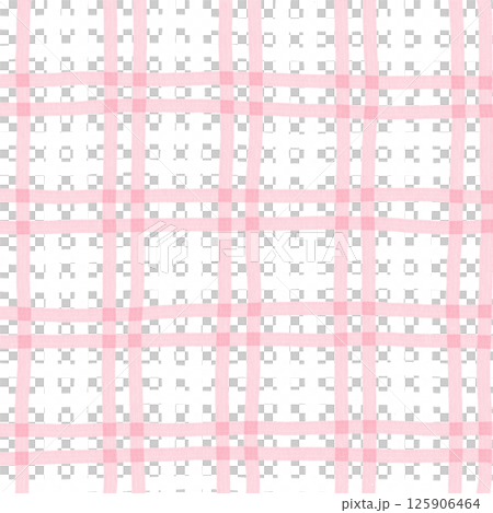 Pink White Plaid Gingham Check Hand Drawn Background Pattern Overlay Pink White Plaid Gingham Check Hand Drawn Background Pattern Overlay 125906464