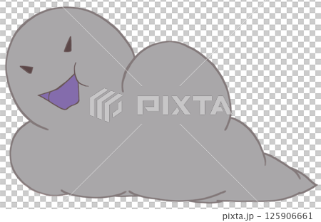 ふくらむ雨雲のキャラクターのイラスト 125906661