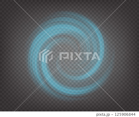 Blue cold or fresh air circle rotating effect Blue cold or fresh air circle rotating effect 125906844