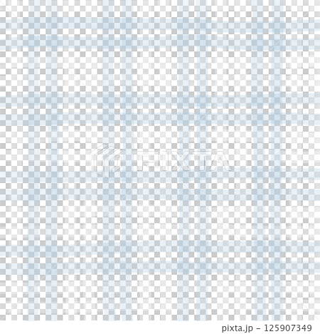 Blue White Plaid Gingham Check Hand Drawn Background Pattern Overlay 125907349