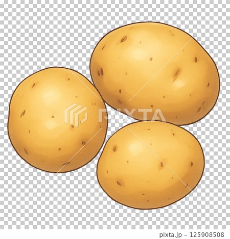 馬鈴薯插畫（動漫風格，簡約設計） 125908508