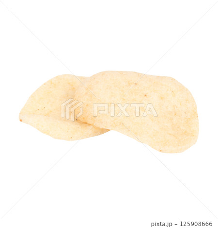 Shrimp crackers isolated on white background 125908666