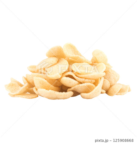 Shrimp crackers isolated on white background Shrimp crackers isolated on white background 125908668
