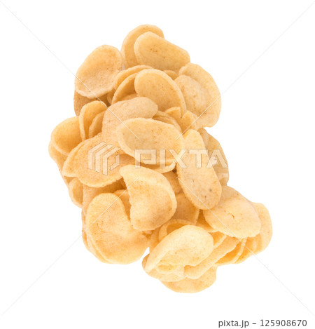 Shrimp crackers isolated on white background 125908670