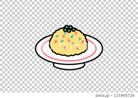 簡單的中餐館炒飯插畫 125908726