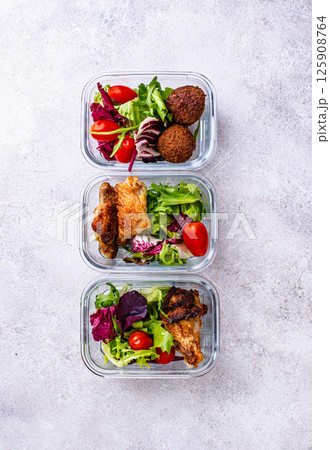 Meal prep concept. Healthy food in container. Meal prep concept. Healthy food in container. 125908764