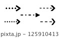 シンプルな点線の矢印セット 125910413