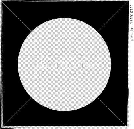 Square brush frames with circle border element 125910536