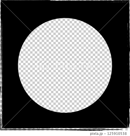 Square brush frames with circle border element 125910538