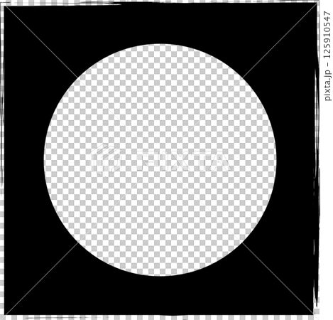 Square brush frames with circle border element Square brush frames with circle border element 125910547