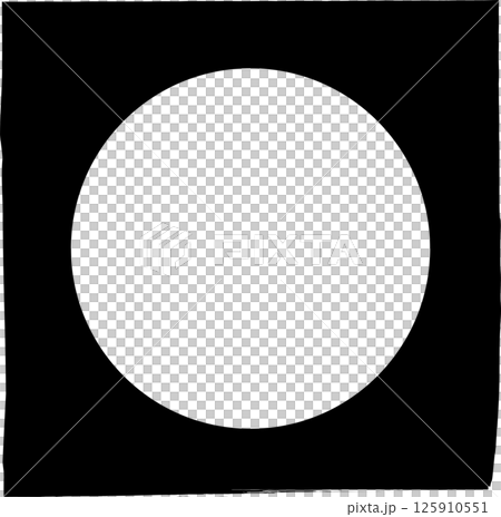 Square brush frames with circle border element Square brush frames with circle border element 125910551