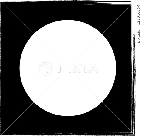 Square brush frames with circle border element 125910554
