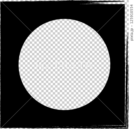 Square brush frames with circle border element 125910554