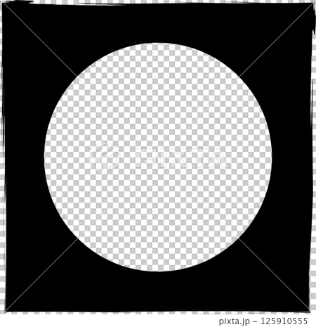 Square brush frames with circle border element 125910555