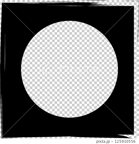 Square brush frames with circle border element Square brush frames with circle border element 125910556