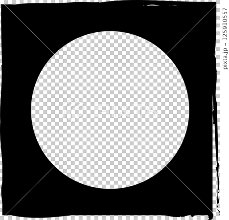 Square brush frames with circle border element Square brush frames with circle border element 125910557