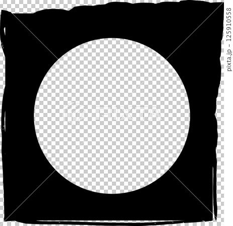 Square brush frames with circle border element Square brush frames with circle border element 125910558