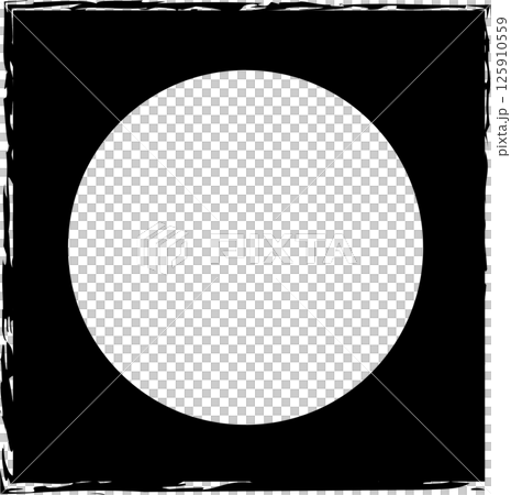 Square brush frames with circle border element 125910559
