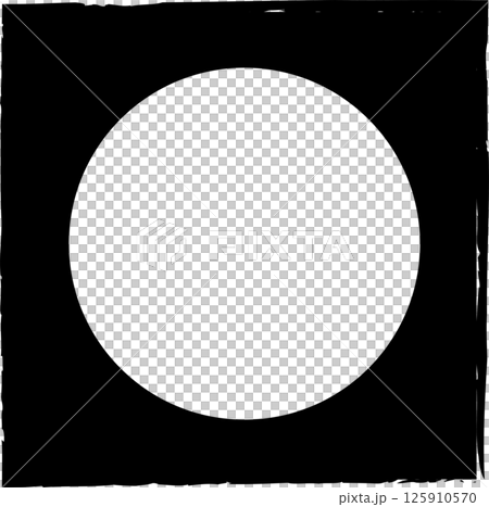 Square brush frames with circle border element Square brush frames with circle border element 125910570