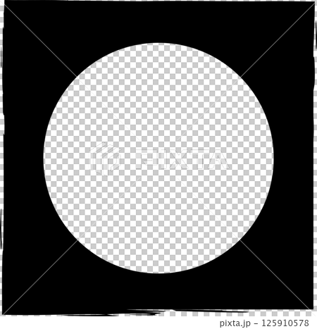 Square brush frames with circle border element 125910578