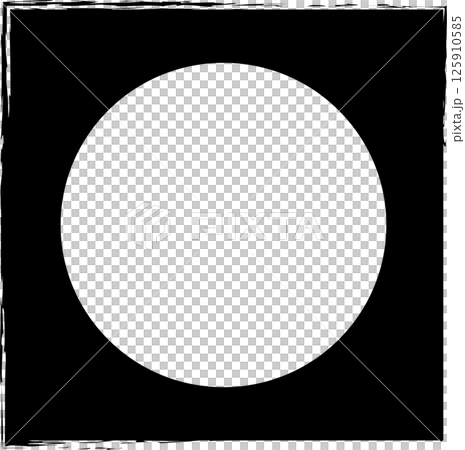 Square brush frames with circle border element 125910585