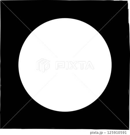 Square brush frames with circle border element 125910591