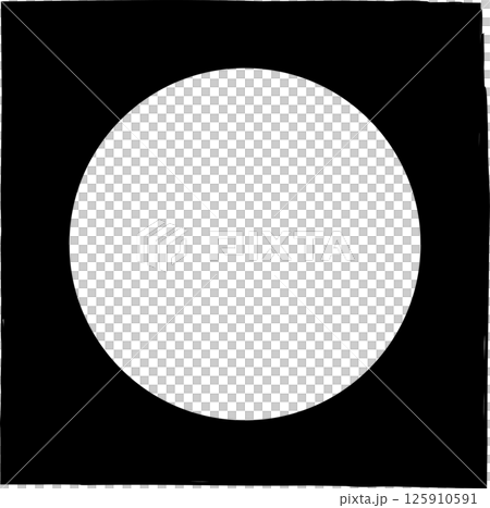 Square brush frames with circle border element 125910591