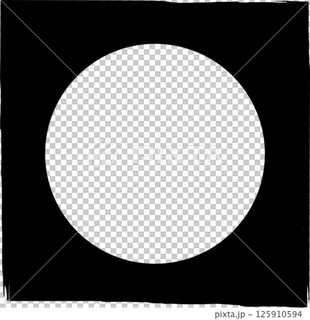 Square brush frames with circle border element 125910594