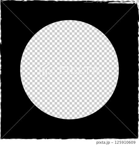 Square brush frames with circle border element 125910609
