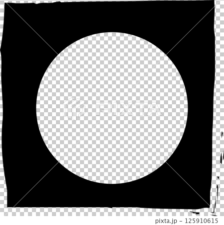 Square brush frames with circle border element 125910615