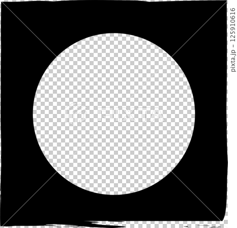 Square brush frames with circle border element Square brush frames with circle border element 125910616